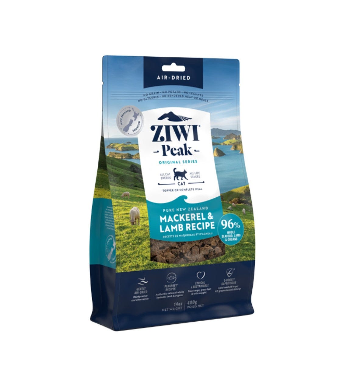 Ziwipeak Mackerel & Lamb Dry Cat Food 400G