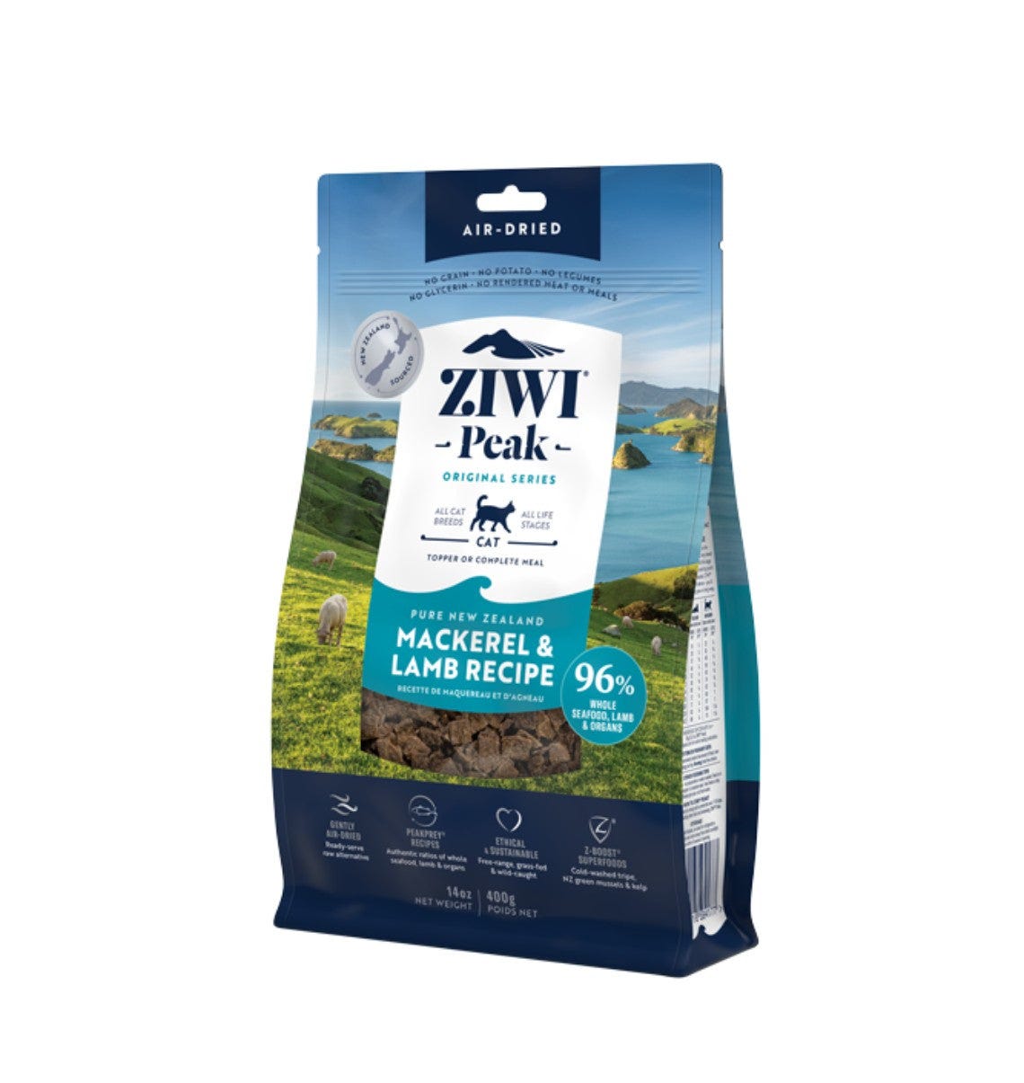 Ziwipeak Mackerel & Lamb Dry Cat Food 400G