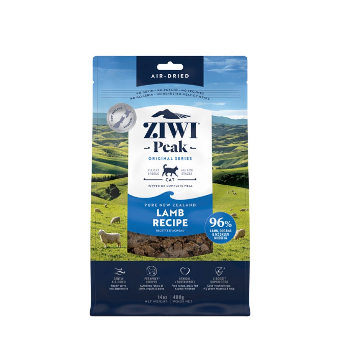 ZiwiPeak Air Dried Cat Food Lamb 1Kg