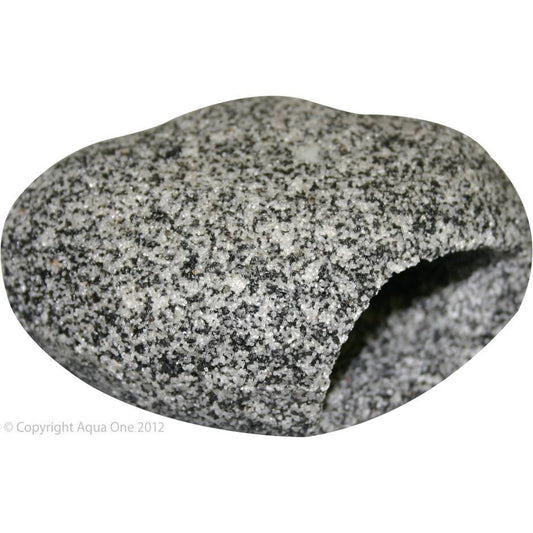 Orn Cave Rnd Med 12X9X6.5Cm Granite