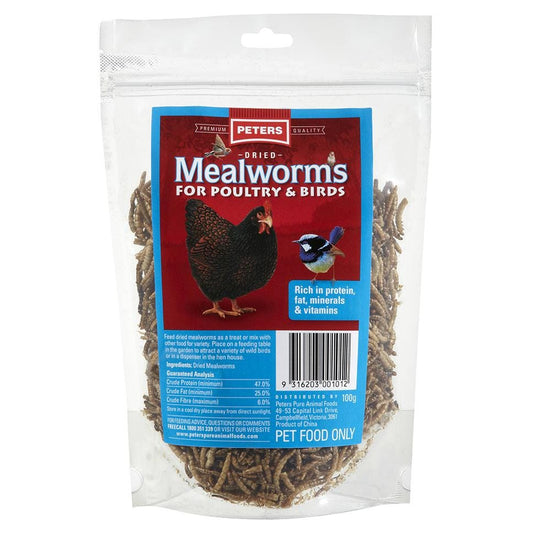 Peters Dried Mealworms 100G