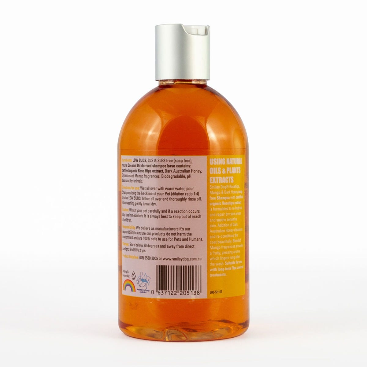 SMILEY DOG Shampoo Rosehip, Mango & Honey 500ml