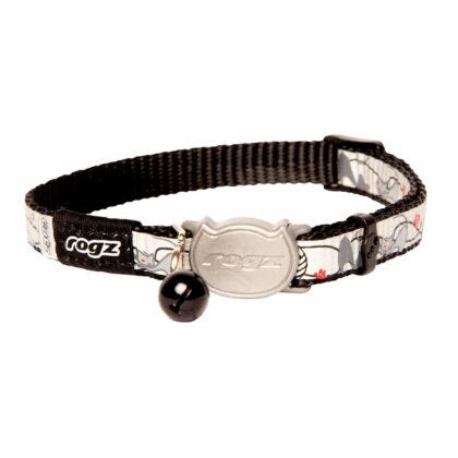 Rogz Reflectocat Safeloc Collar - Black Cat 11Mm