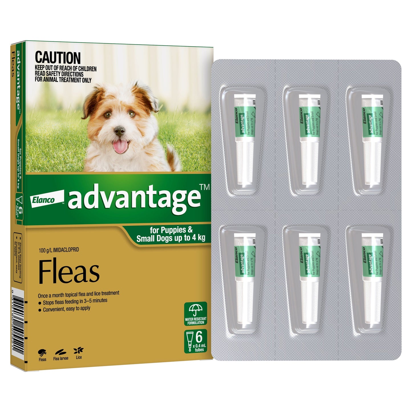 Advantage Flea Treatment <4Kg Dog 6 Pack