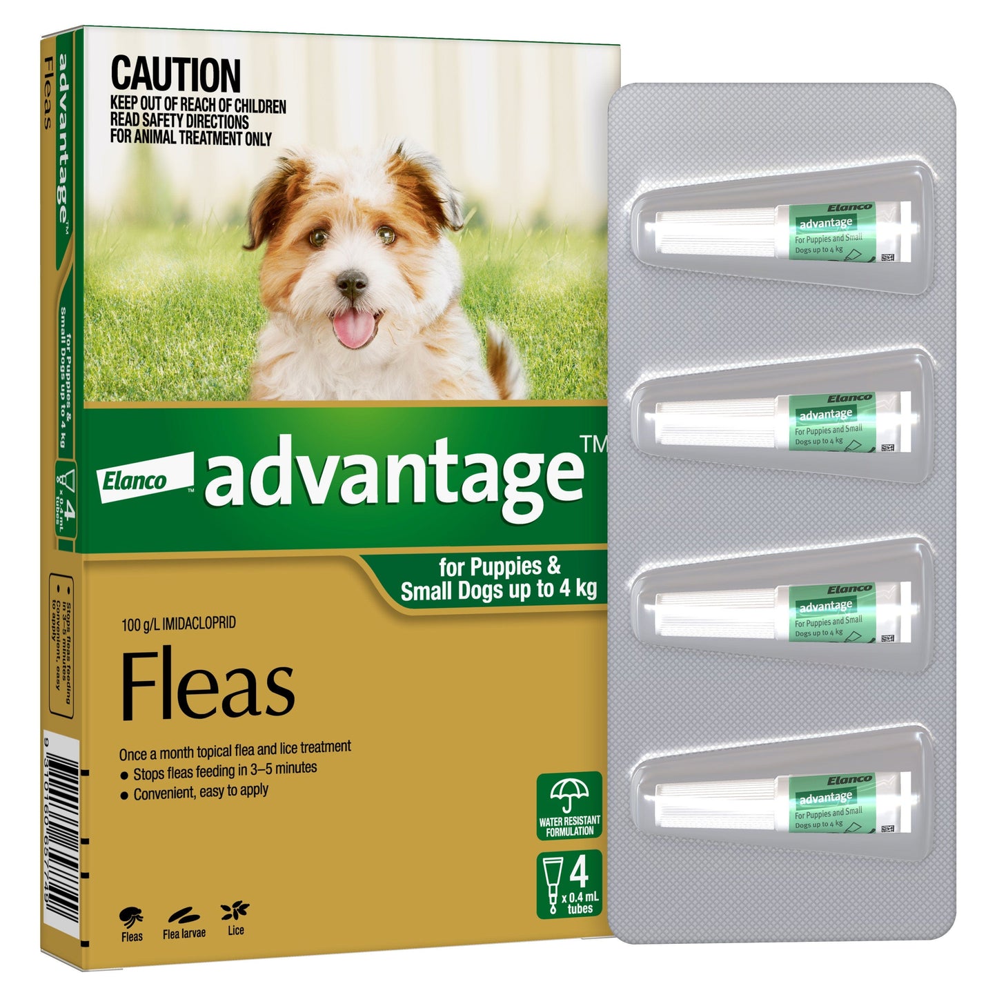 Advantage Flea Treatment <4Kg Dog 6 Pack