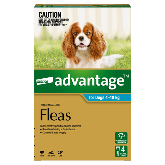 Advantage Flea Treatment 4-10Kg Dog 4 Pack