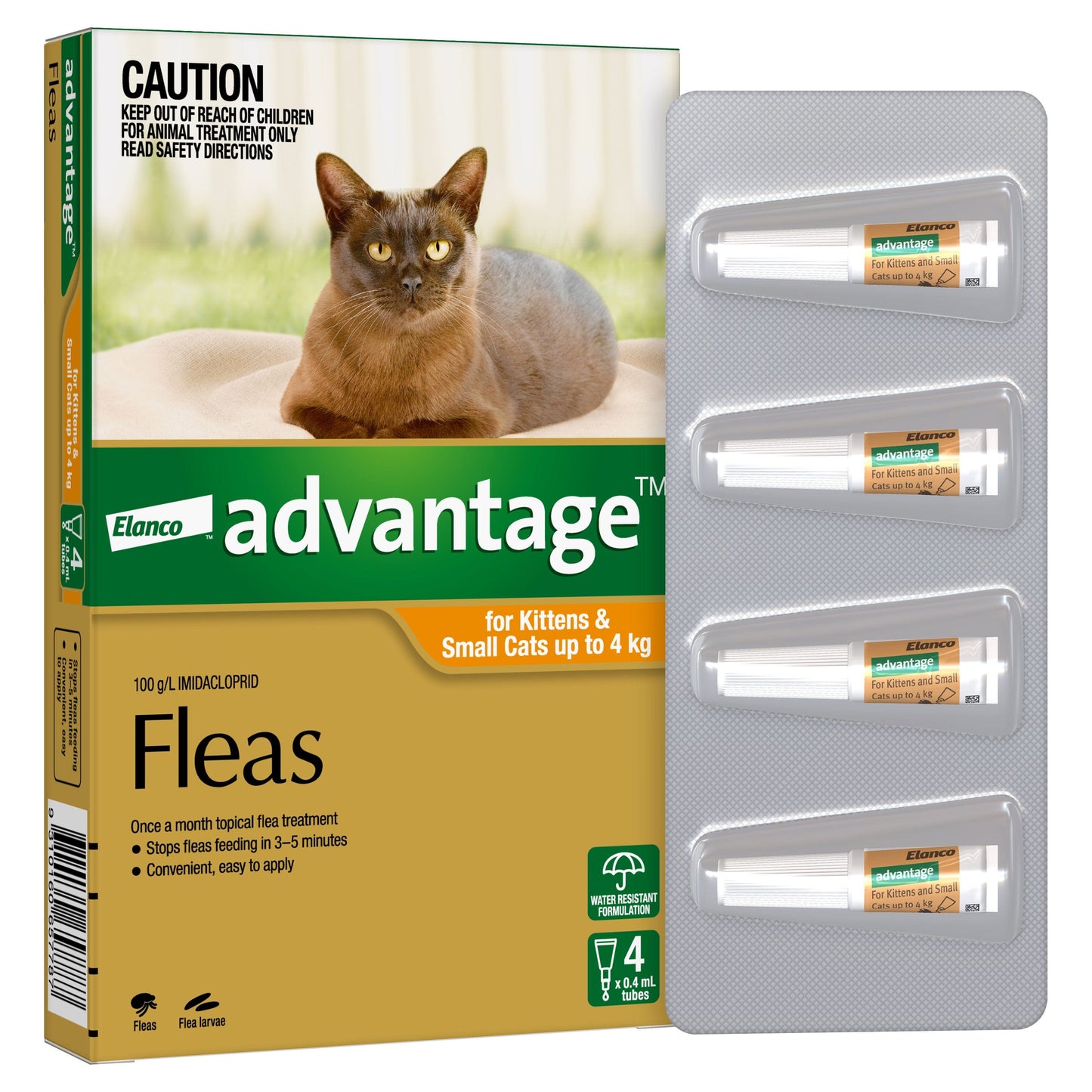 Advantage Flea Treatment >4Kg Cat 6 Pack