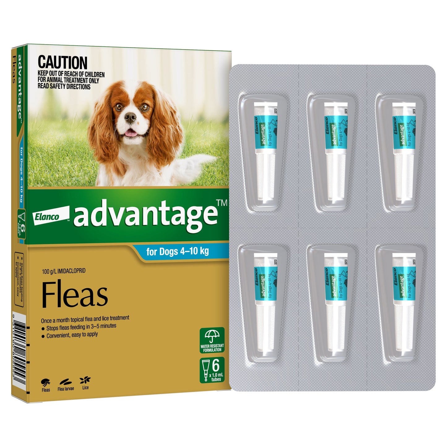 Advantage Flea Treatment 4-10Kg Dog 4 Pack