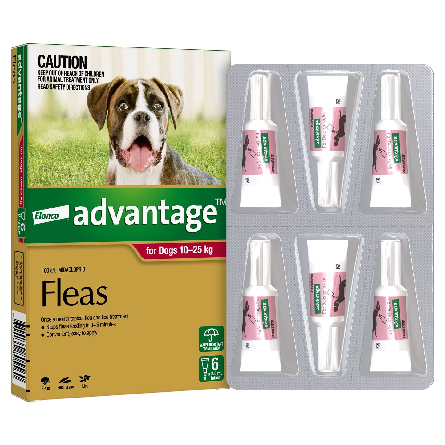 Advantage Flea Treatment 10-25Kg Dog 6 Pack