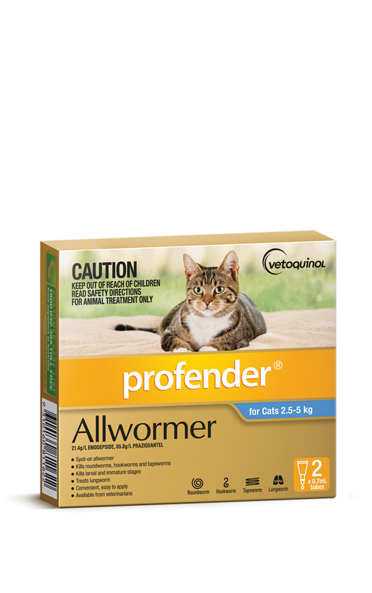 Profender Topical Allwormer 2.5-5Kg Cat