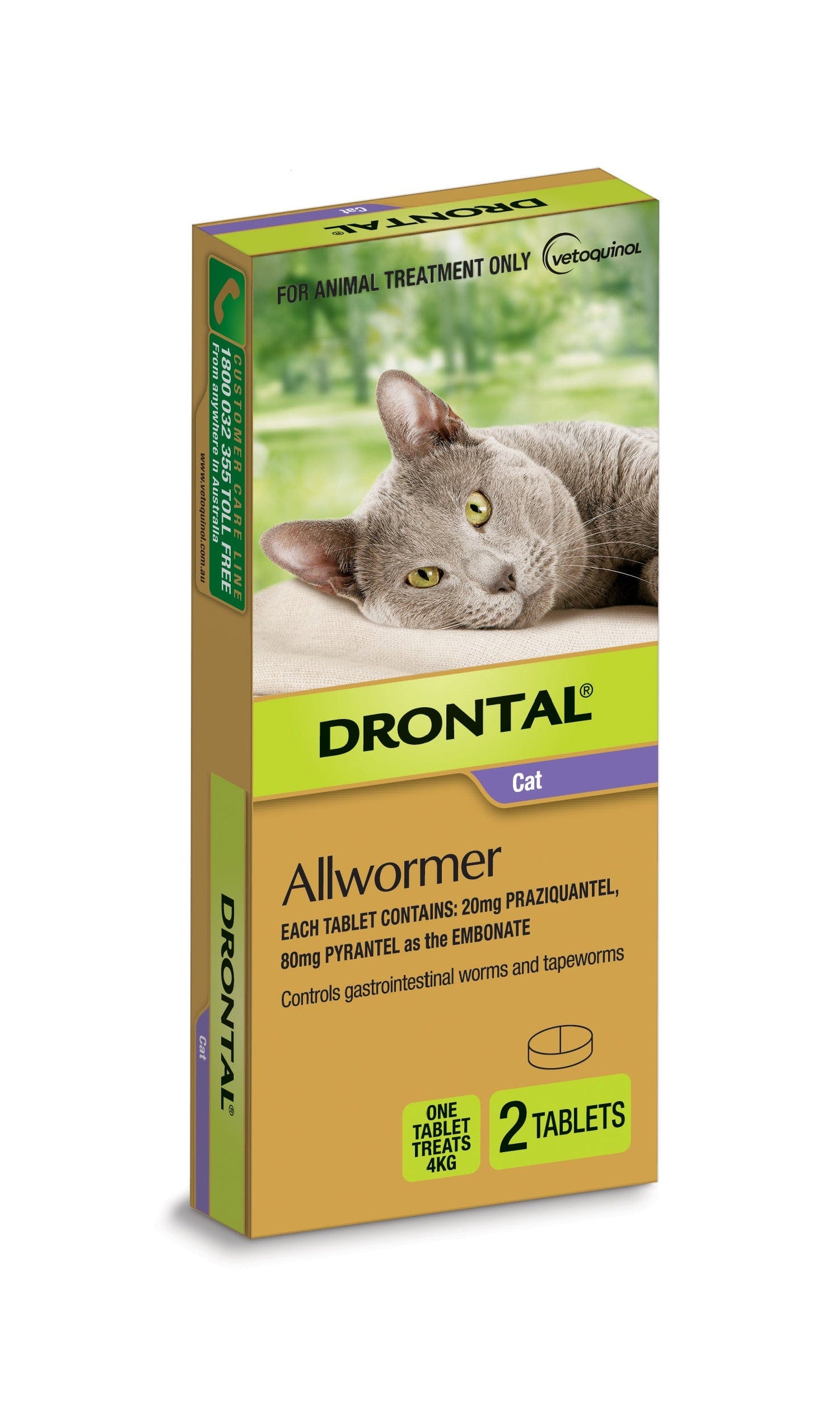 Drontal Ellipsoid Allwormer 4Kg Cat 2 Pack