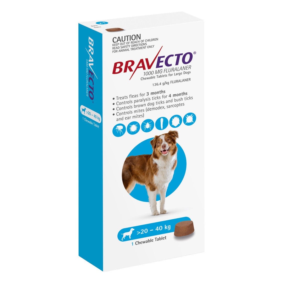 Bravecto Chew 20-40Kg Dog 3 Month Pack