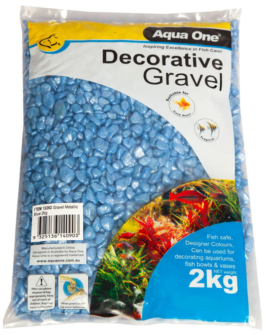 Aqua One Gravel Metallic Blue 2Kg