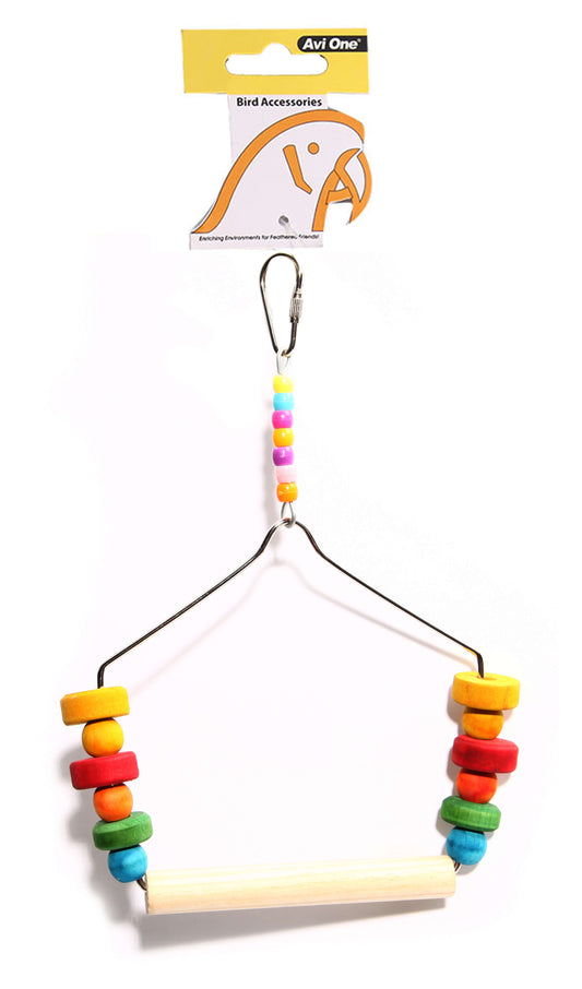 Avi One Bird Toy Coloured Block & Swing