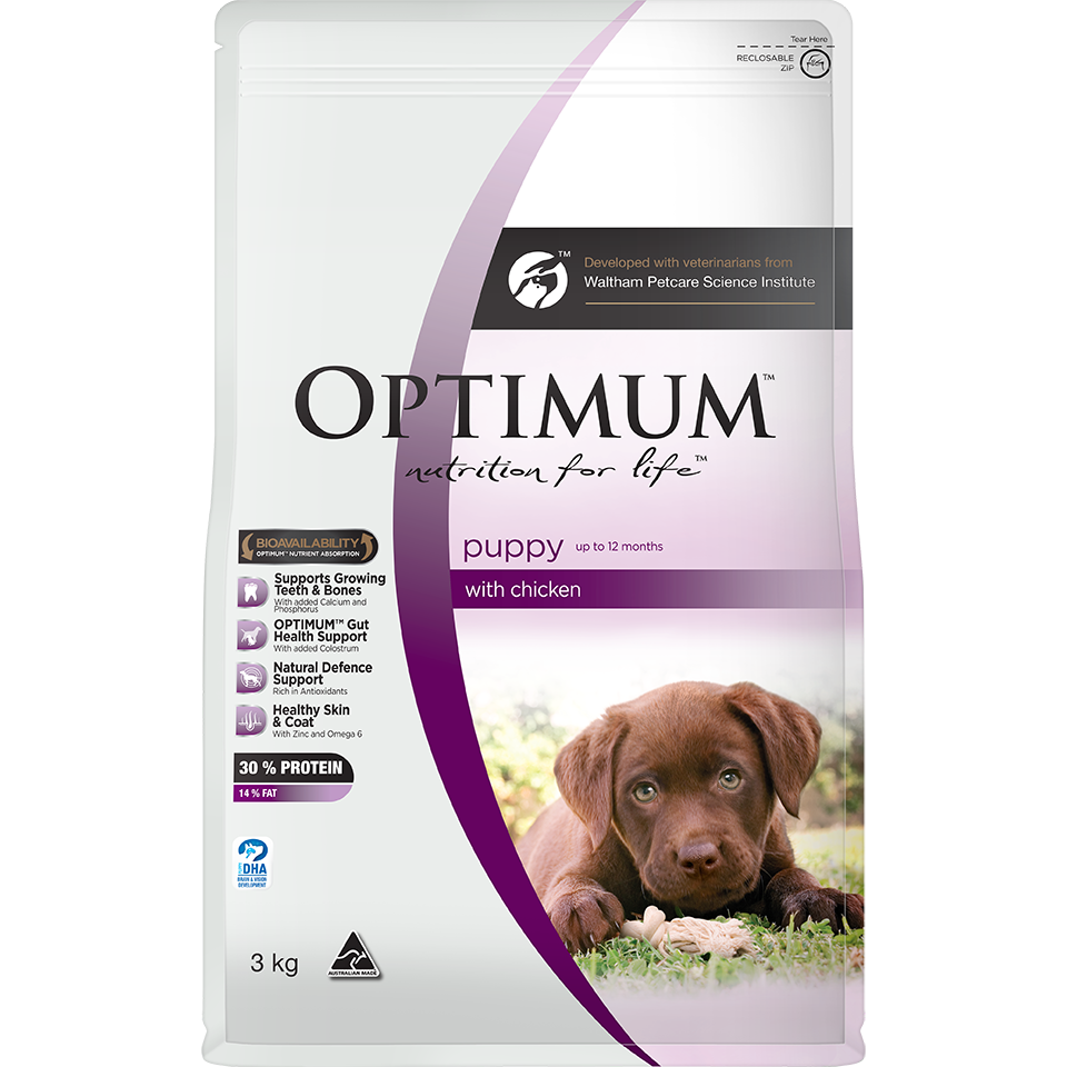 Optimum Puppy Chicken Dry Dog Food 15Kg