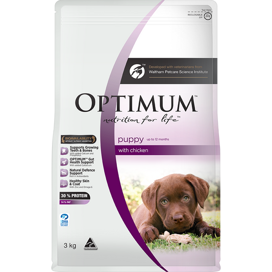 Optimum Puppy Chicken Dry Dog Food 15Kg