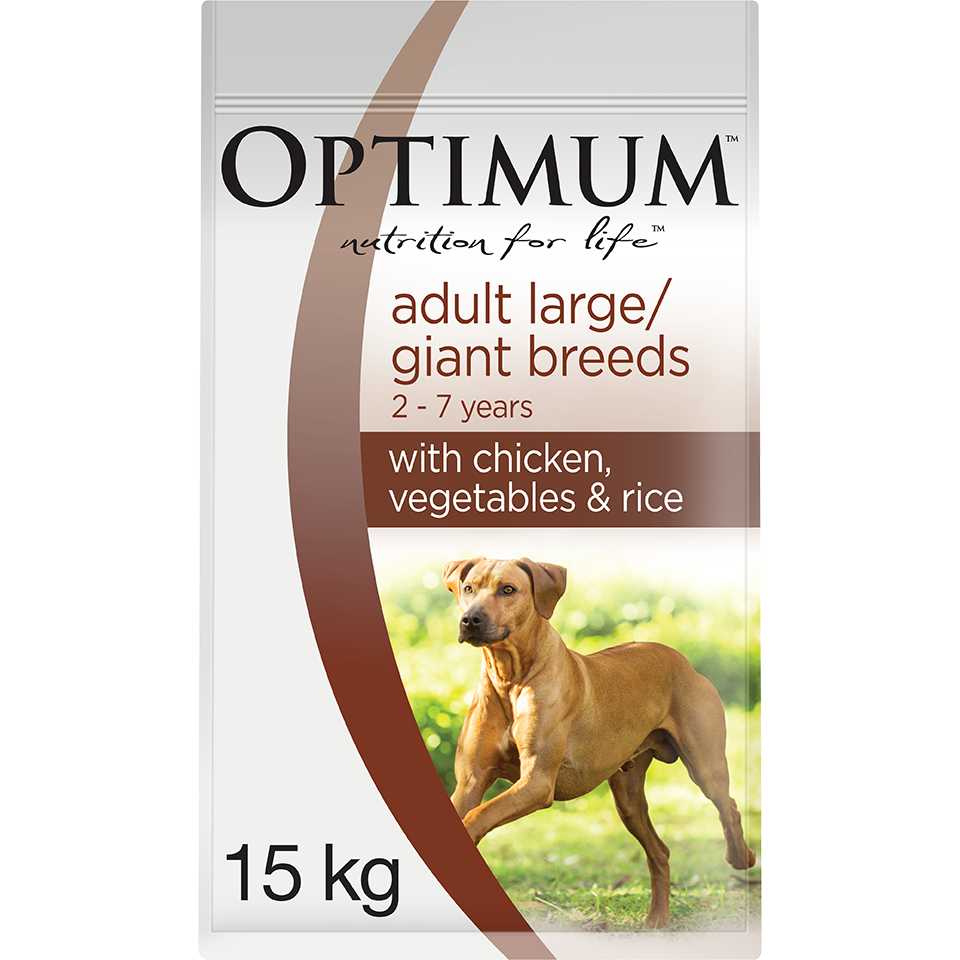 Optimum Large Breed Adult Chicken Dry Dog Food 15Kg