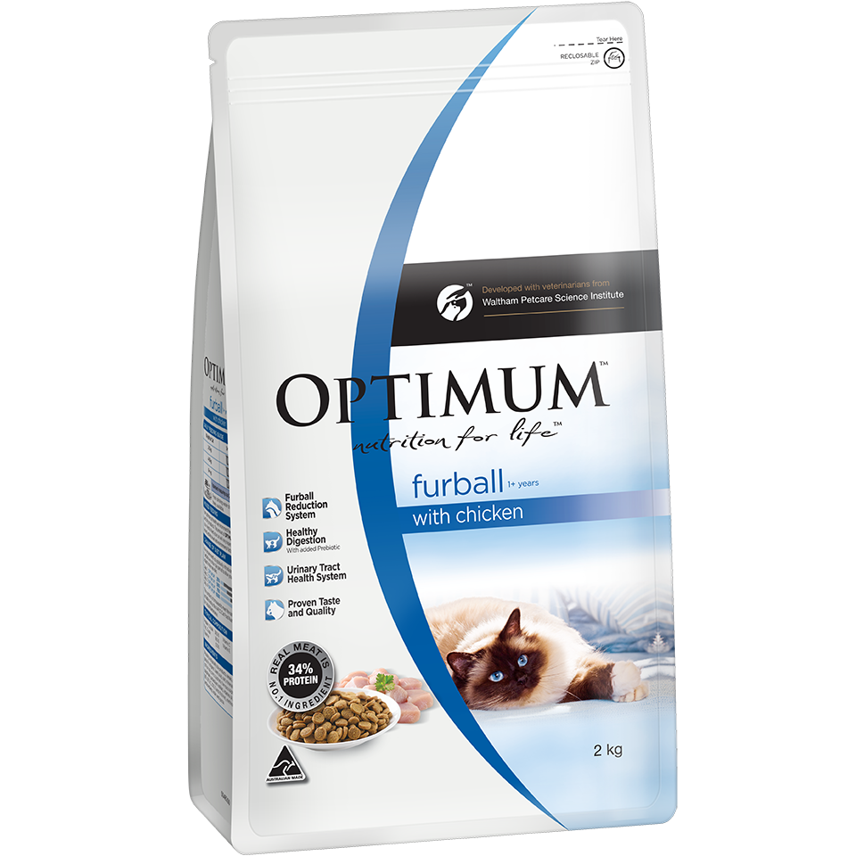 Optimum Furball Chicken Dry Cat Food 800G