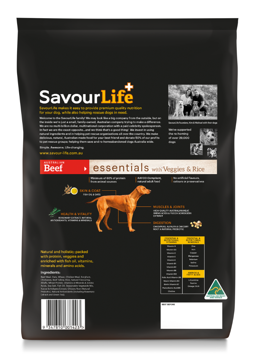 SavourLife Essentials Adult Standard Beef 3kg