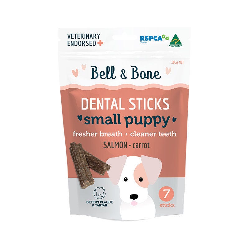 BELL&BONE Small Puppy Dental Chews Salmon 80g