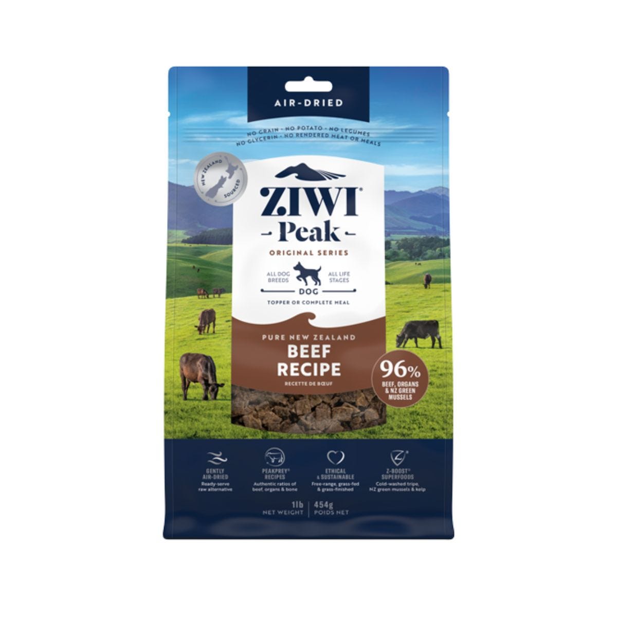 Ziwipeak Daily Dog Cuisine Beef Dry Dog Food 454G