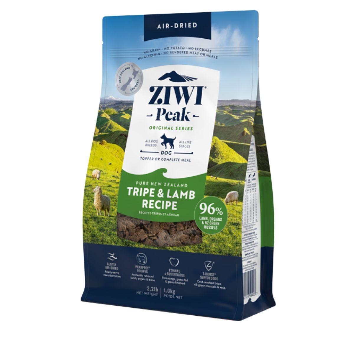 Ziwipeak Air Dried Tripe & Lamb Dry Dog Food 2.5Kg