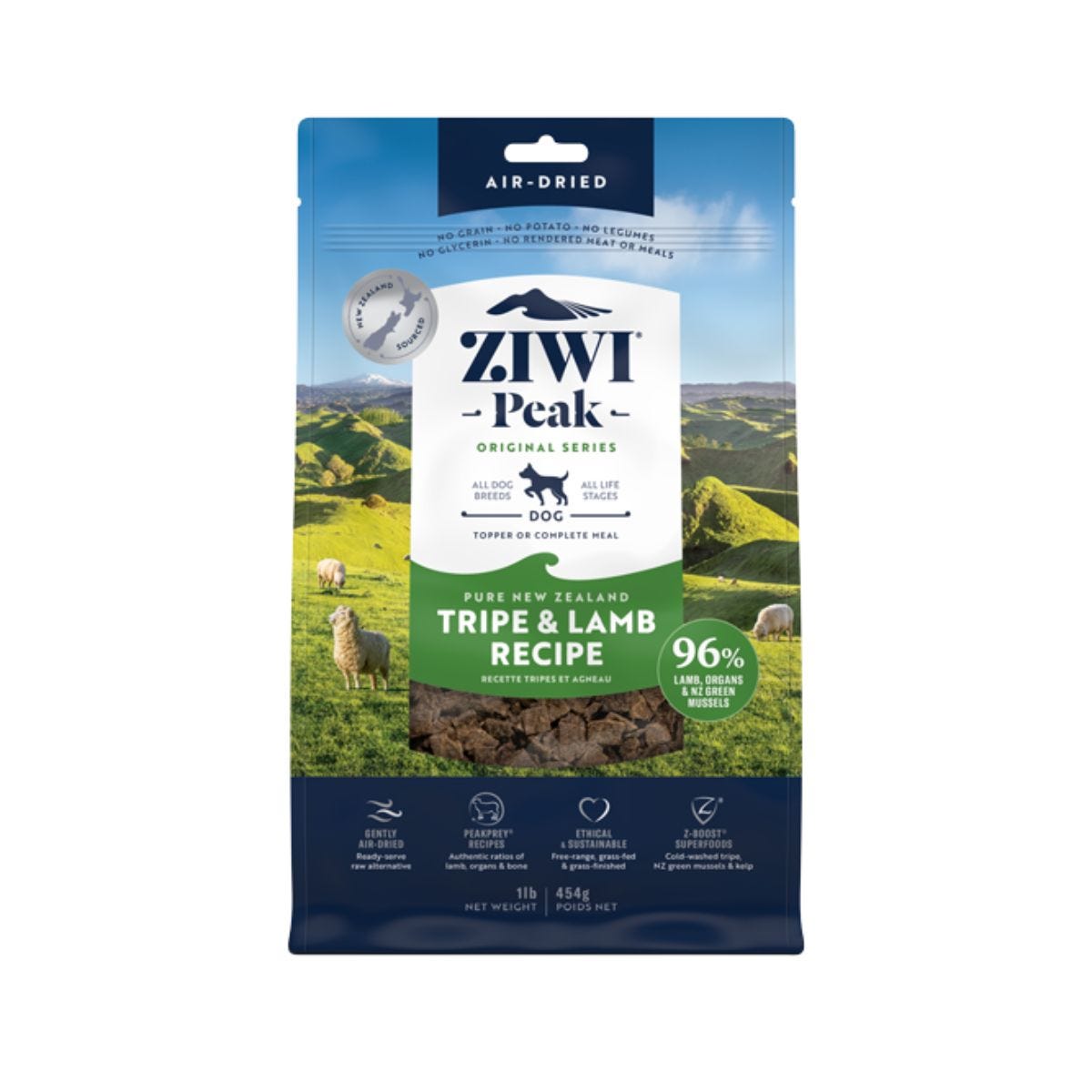 Ziwipeak Air Dried Tripe & Lamb Dry Dog Food 2.5Kg