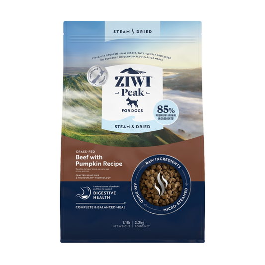 ZiwiPeak Steam & Dried Dog Grass-fed Beef with Pumpkin 3.2kg