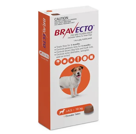 Bravecto Chew 4.5-10Kg Dog 3 Month Pack