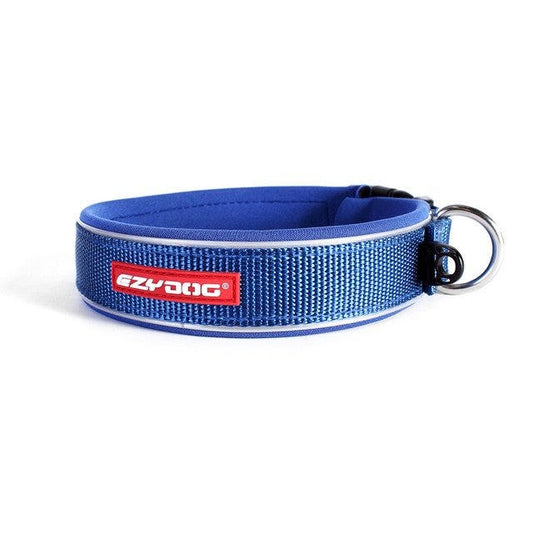 Ezydog Classic Neoprene Dog Collar Blue Large (45-51Cm)