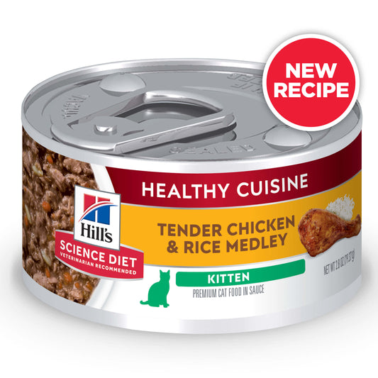 Hill'S Science Diet Healthy Cuisine Kitten Chicken & Rice Medley Wet Cat Food 79G