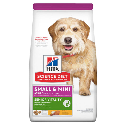 Hill'S Science Diet Senior Vitality Small & Mini Senior Chicken Dry Dog Food 1.58Kg