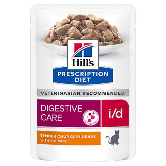 Hill's Prescription Diet Feline I/D Digestive Care Chicken Wet Cat Food Pouch - 85g