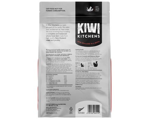 KIWI KITCHENS Cat Air Dried Beef & Chicken 500g