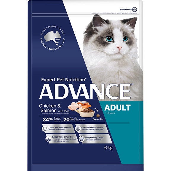 Advance Adult Chicken & Salmon Dry Cat Food 3Kg