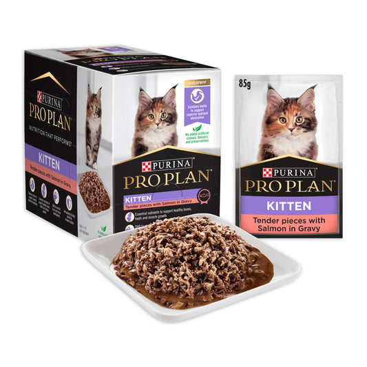 Pro Plan Kitten Salmon Gravy Pouch Wet Cat Food 85G