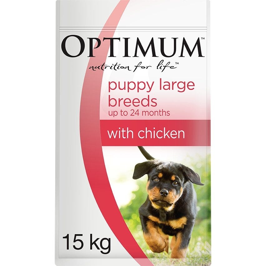 Optimum Large Breed Puppy Chicken Dry Dog Food 15Kg Best Friends Pets