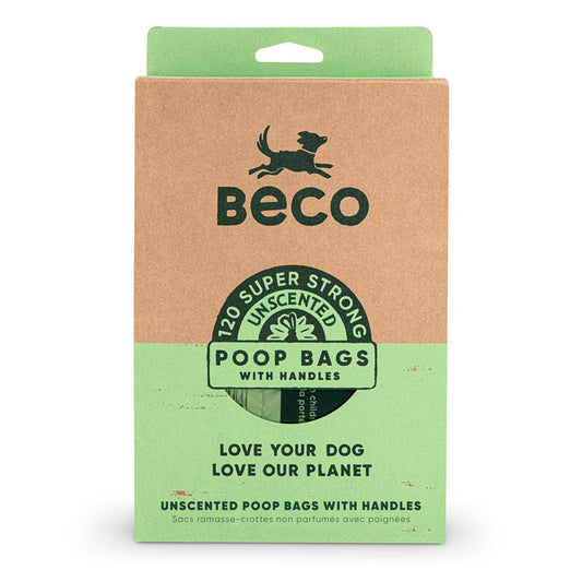 Beco Unscented Poop Bags With Handles 120Pk