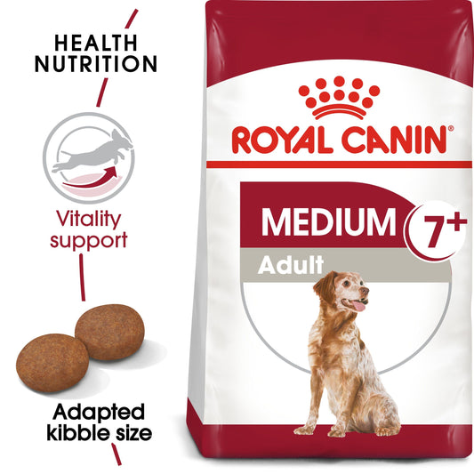 Royal Canin® Medium Adult 7+ Is Recommended For Medium Breed Dogs (Adult Weight 11-25Kg) Over 7 Year 15kg