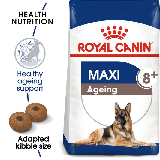 Royal Canin® Maxi Adult Ageing 8+ Is Recommended For Large Breed Dogs (Adult Weight 26-44Kg) 15kg