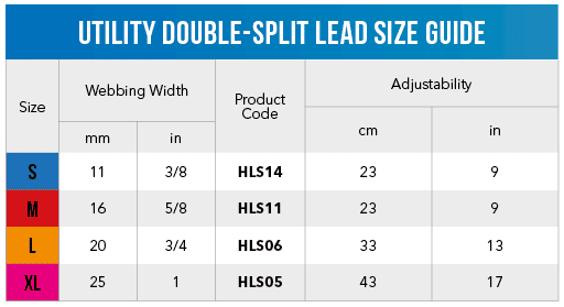 Rogz Utility Double-Split Lead Red M