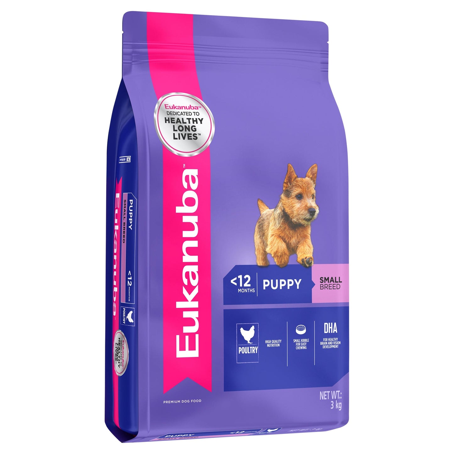 Eukanuba Small Breed Puppy Chicken Dry Dog Food 3Kg