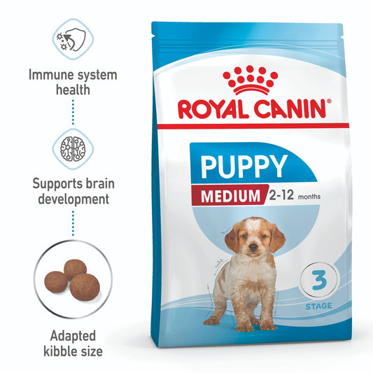 Royal Canin Medium Breed Puppy Chicken Dry Dog Food 4Kg