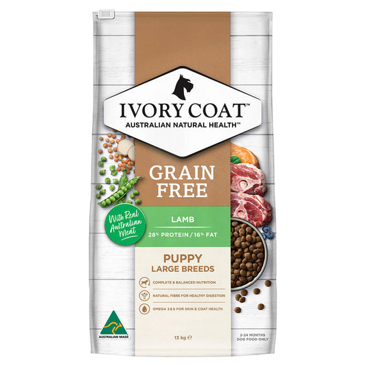 Ivory Coat Grain Free Large Breed Dry Puppy Food Lamb 2Kg