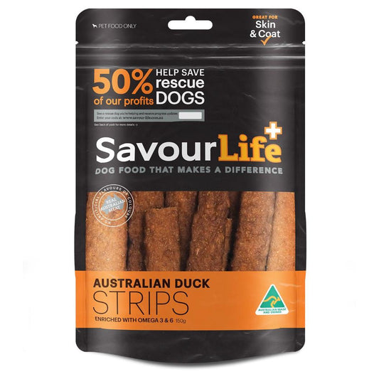 Savourlife Australian Duck Strips Dog Treats 150G