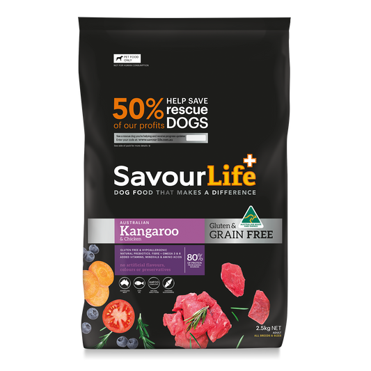 Savourlife Grain Free Australian Kangaroo & Chicken Dry Dog Food 2.5Kg