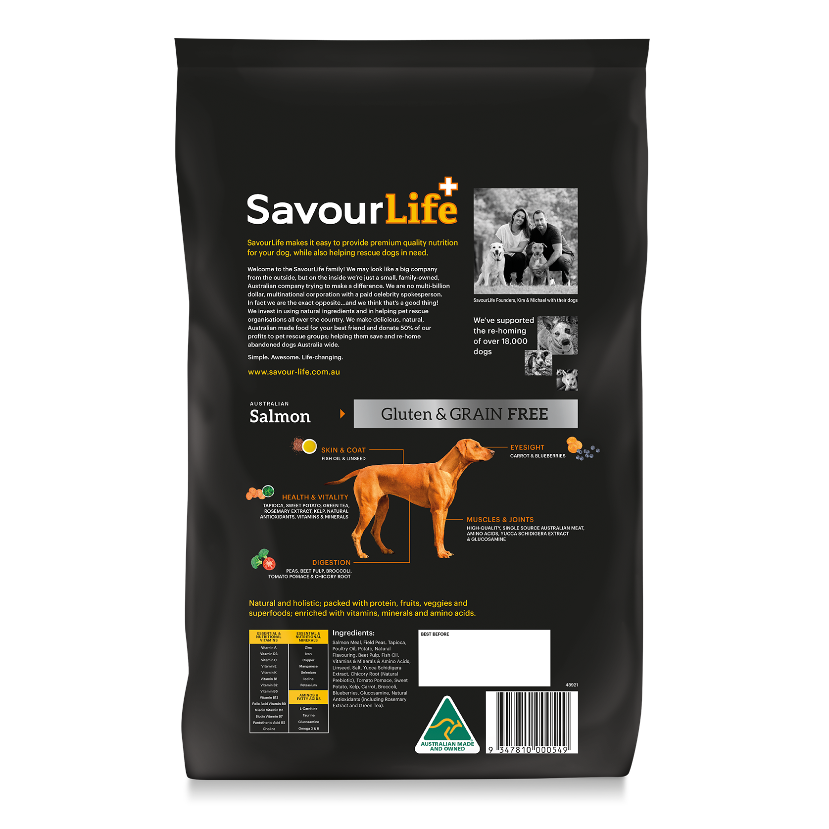 Savourlife Grain Free Australian Salmon Dry Dog Food 2.5Kg Best Friends Pets