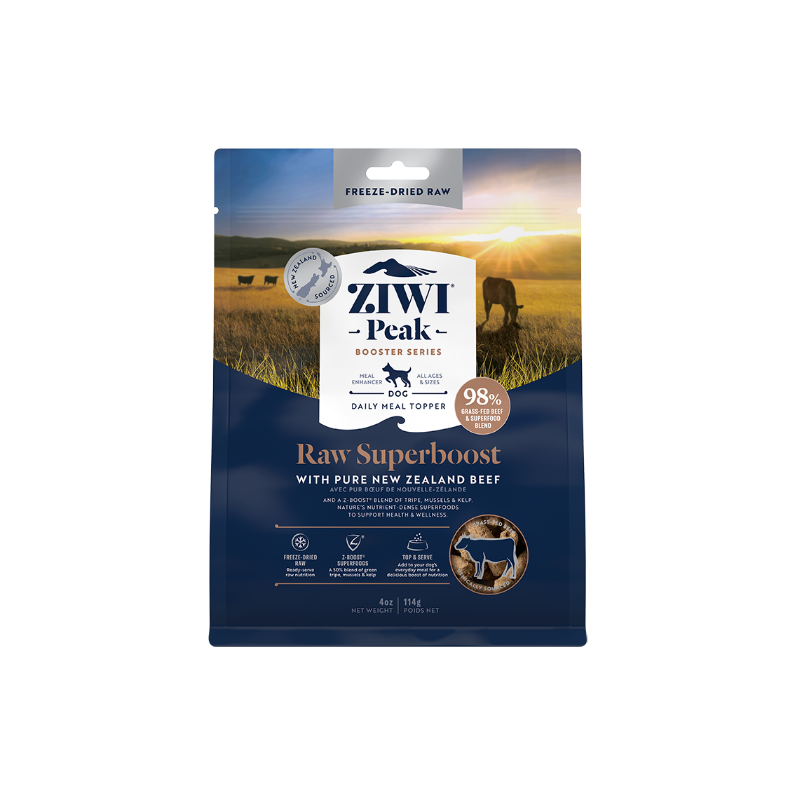 ZiwiPeak Dog Freeze-Dried Superboost Beef 114g