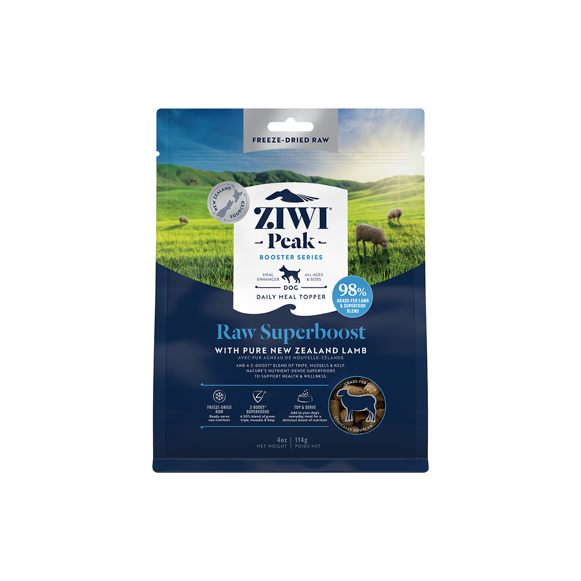 ZiwiPeak Dog Freeze-Dried Superboost Lamb 114g