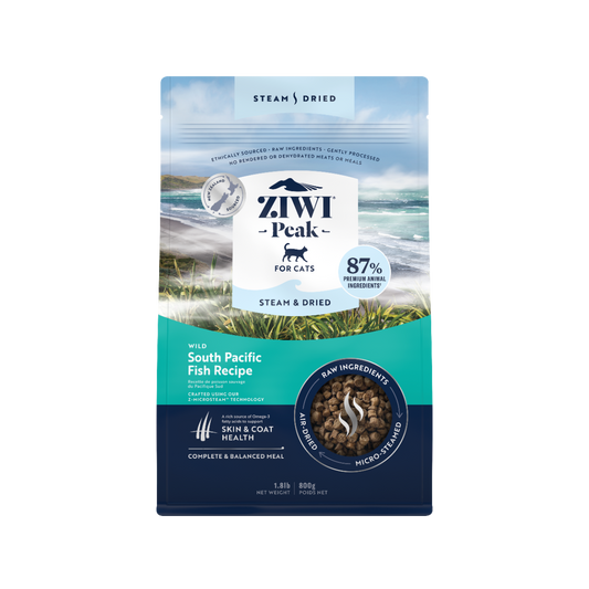 ZiwiPeak Steam & Dried Cat Wild South Pacific Fish 800g